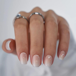 <span class=keywords><strong>Grossiste</strong></span> Marque Blanche 150 Pièces Faux Ongles Rose Nude Dégradé à Coller Courts Carrés Amande Ombrés - Product Image 4
