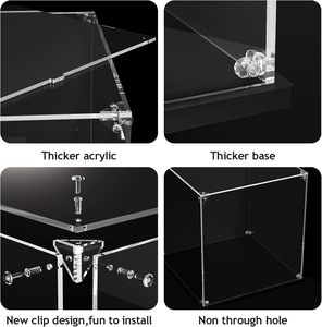 Vitrina de acrílico transparente para coleccionables figuras de acción juguetes-autoensamblar para escaparate caja de vidrio alternativa <span class=keywords><strong>tienda</strong></span> pulida - Product Image 6