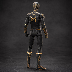 Zd <span class=keywords><strong>Toys</strong></span> - Figura <span class=keywords><strong>de</strong></span> Acción Original <span class=keywords><strong>de</strong></span> Marvel <span class=keywords><strong>Spider</strong></span>-<span class=keywords><strong>Man</strong></span>: <span class=keywords><strong>No</strong></span> <span class=keywords><strong>Way</strong></span> <span class=keywords><strong>Home</strong></span>, <span class=keywords><strong>Spider</strong></span>-<span class=keywords><strong>Man</strong></span> Negro y Dorado, Escala 1/10, Articulaciones Móviles, 18 cm, 7 Pulgadas - Product Image 5