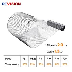 Intérieur <span class=keywords><strong>P5</strong></span> P6 P8 P10 P15 P20 Verre Fenêtre Autocollant Led Affichage Ultra Mince Flexible Transparent Cristal Film Led Écran Rouleau - Product Image 3