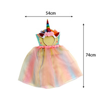 Ensemble Robe et Bandeau Licorne pour Filles, Tutu Pailleté Princesse pour Fêtes de Remise des Diplômes, Thème Licorne Magique