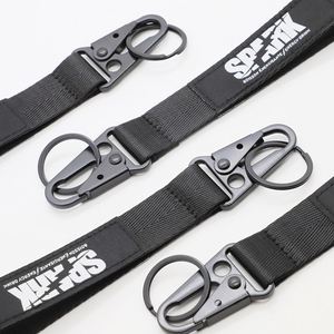 Custom Woven Label Short <b>Lanyard</b> Keychain for Energy Drink Brand Personalized Promotional Merch Heavy Duty Carabiner <b>Lanyard</b> - Product Image 3