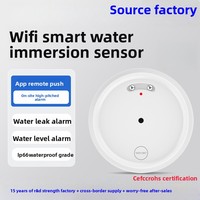 Dispositif d'alarme de détection de fuite d'eau à faible niveau, étanche, certifié CE, sans fil Zigbee/WiFi, application mobile 433, télécommande TUYA, 80 dB