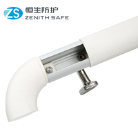 Barrière murale anti-collision en PVC recouvert d'aluminium, hauteur 38 mm, 89 mm, 140 mm, 159 mm, pour hôpital, avec une résistance élevée aux impacts