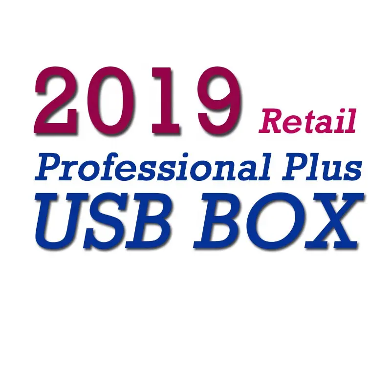 Hakiki 2019 profesyonel artı USB kutusu tam paket Online aktivasyon 2019 Pro artı USB kutusu sevkiyat hızlı