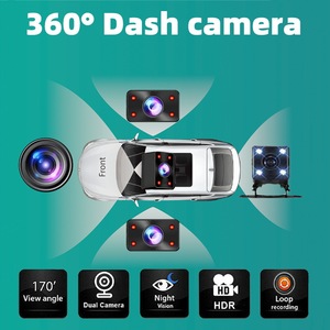 Câmera Tripla 4K com Visão Noturna 170 °   Câmera DVR Automotiva com Gravação em Loop 24H, Ângulo Lateral Amplo, Sensor G e Display para Estacionamento em Ré - Product Image 5