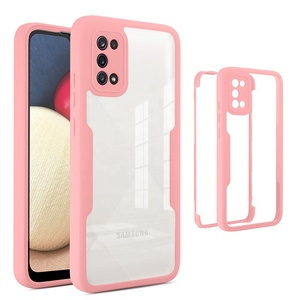 Funda Protectora Rígida para Teléfono con Película Protectora de Pantalla Frontal Transparente de TPU <span class=keywords><strong>y</strong></span> PC de Cobertura Total de 360 Grados para Samsung A02S A03 Core M22 M32 A23 <span class=keywords><strong>5G</strong></span> A13 <span class=keywords><strong>4G</strong></span> - Product Image 3