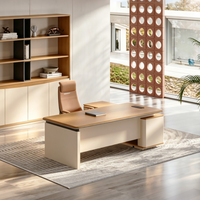 Bureau de direction moderne de luxe en bois massif, durable, de haute qualité, mobilier de bureau modulaire d'angle pour la maison et le bureau, avec rangement