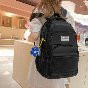 Summer New Arrival Sac à dos tendance de grande capacité avec fermeture à glissière imperméable Middle High School Girls Street Student Style - Product Image 3