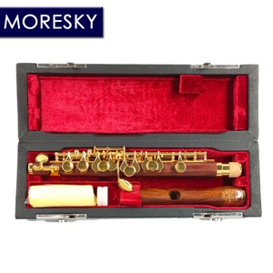 MORESKY <b>Red</b> Wood Piccolo C Key Gold Plated Keys Redwooden/Mopane Body <b>Material</b> MPC-161 - Product Image 1