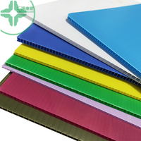 Feuilles de plastique ondulées 4x8 à double paroi en polypropylène robuste en vrac pour la construction de protection des sols