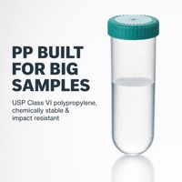 Tube de centrifugation à fond rond de 80 ml avec bouchon à vis, gradué, sans DNase ni RNase, en PP, pour centrifugation à gradient de densité
