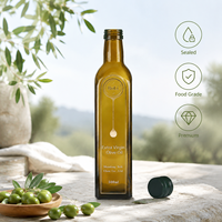 Bouteille en verre ronde OEM 100ml 250ml 500ml 750ml 1l pour huile de cuisson, huile d'olive, emballage brun pour la cuisine