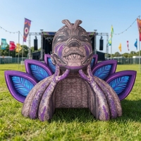 APEX Müzik Festivali Zarif Tanrıça LED DJ Şişme Dağ Başlı Sahne Çadırı CE Sertifikalı Marka Promosyonları için Özel Logo