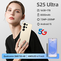 Nuevo Teléfono Inteligente S25 Ultra Original, 5G, Pantalla de 6.9 Pulgadas, 16GB+1TB, Android, Batería de 8000mAh, Gran Venta