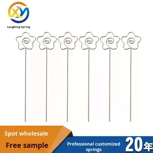 Xoắn Ốc Phong Cách Kim Loại Kẹp Đất Sét Nhà Máy Hoa Quà Tặng Bánh Trang Trí Vòng Vòng Vòng Craft Dây <span class=keywords><strong>Clip</strong></span> Cho Bảng Thẻ Lưu Ý Ảnh Memo Chủ - Product Image 5