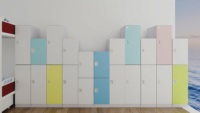 Casier de rangement facile à assembler, coloré, en plastique, étanche, écologique, démontable, pour salle de sport, avec serrure électronique ABS, résistant à la rouille, 1 compartiment