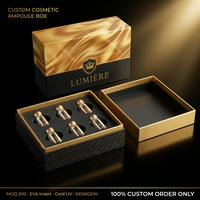 Boîte d'emballage en carton rigide pour ampoules, avec logo personnalisé, design doré