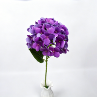 Prêt à expédier – Hortensia artificiel réaliste fait main en soie, tige unique, style européen, pour remise de diplôme, Noël – Livraison rapide pour la vente en gros