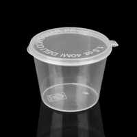1oz sausbakje verpakking afhaal soep doorzichtig soepbeker dipschaaltje voedselcontainer plastic PP fruit beschikbaar voor gemakkelijk transport