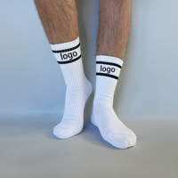 Chaussettes de sport personnalisées de haute qualité en coton, respirantes, tricotées, design durable, pour l'automne