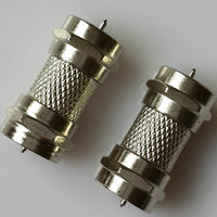 Conector RF coaxial de rosca con carcasa de latón, resistente a la humedad IP67, con contacto de cobre macho tipo F RG6