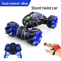 Voiture RC de drift haute vitesse sans balais à double télécommande avec chargeur, portée de 50 m, prête à l'emploi en intérieur et extérieur, jouet pour enfants