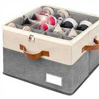 Organisateur de chaussures moderne et durable pour placard, bacs de rangement pliables pour chaussures avec couvercle transparent, gain de place, 4 poignées