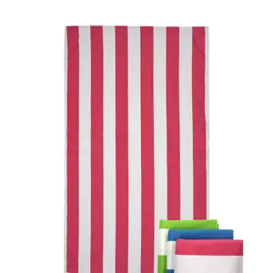 Hotel Striped beach towel ultra-fine recycled fiber towel double-sided velvet absorbent quick drying towel