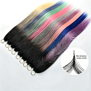 Perruques en cheveux naturels non pliables, couleur dégradée teinte à la main, style <span class=keywords><strong>Paris</strong></span>, avec plumes <span class=keywords><strong>de</strong></span> poulet pour une tête entière - Product Image 3