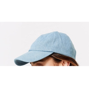 Wholesale Custom logo <b>Light</b> Blue Cotton Baseball Cap 6-Panel Adjustable Unisex Casual <b>Hat</b> Spring Summer Wear Bulk supplier - Product Image 4