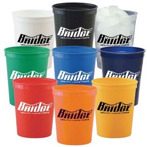 Gobelets de stade personnalisés pour mariage, fête d'anniversaire, gobelets imprimés en couleur, réutilisables, en plastique, 16 oz - Product Image 1