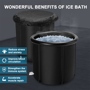 ICEMEND High Quality PVC Material <b>Inflatable</b> Ice <b>Bath</b> Tub for Adults Outdoor Use Barrel with Smart Cold Plunge Chiller Optional - Product Image 2