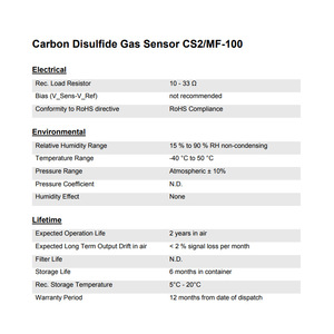 Capteur de gaz disulfure de carbone Membrapor Cs2/Mf-100 0-100 ppm électrochimique pour détecteurs portables - Product Image 2