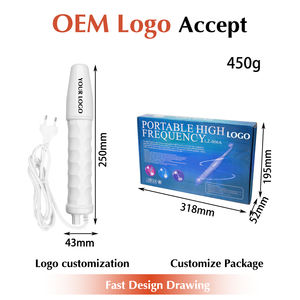 4 개의 다른 튜브가있는 휴대용 휴대용 고주파 얼굴 피부 지팡이 기계 - Product Image 4