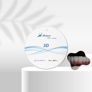 Disques en zircone Zirdent 98 mm approuvés CE |   Translucidité 47%-44% 3D multicouche |   Consommables orthodontiques pour laboratoire dentaire CAD/CAM - Product Image 3