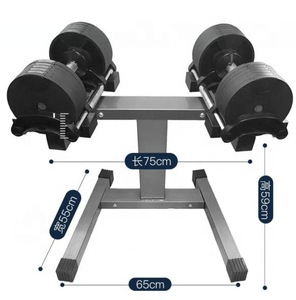 Haltères réglables en acier <span class=keywords><strong>GOCHA</strong></span> GC-115 faciles à utiliser, finition électrolytique, gravité centrale, antidérapants, résistants à l'usure pour - Product Image 2