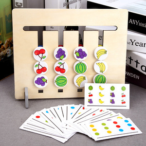 Montessori giocattolo <span class=keywords><strong>di</strong></span> apprendimento Slide Puzzle quattro colori abbinati <span class=keywords><strong>rompicapo</strong></span> gioco <span class=keywords><strong>di</strong></span> <span class=keywords><strong>logica</strong></span> in età prescolare giocattoli educativi in legno - Product Image 4