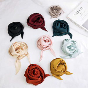 Foulard en Soie Uni à Long Ruban Tendance, Printemps-Été, Petit Carré <span class=keywords><strong>de</strong></span> Cou Polyvalent pour Femme, Bandeau Cheveux, Poignée <span class=keywords><strong>de</strong></span> Sac - Product Image 4