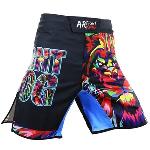 กางเกงชกมวย MMA ลายสิงโตหลากสี สวมใส่สบาย ระบายอากาศได้ดี สำหรับทุกเพศ สามารถปรับแต่งได้ เหมาะสำหรับการฝึกซ้อมมวยไทยและซานด้า - Product Image 2