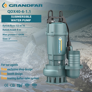 Bomba Sumergible Portátil de Hierro Fundido Grandfar QDX 52M3/h 1.5HP para Aguas Residuales y Sucias QDX40-6-1.1 de Alta Potencia - Product Image 1