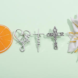 Christliche 'Amazing Grace' Anstecknadel Silberne Glaubens-Metallpins Brosche auf Lager - Product Image 4