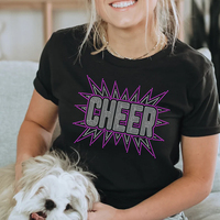 Transfert de strass thermocollant motif Cheer, pierres de cristal dispersées pour vêtements