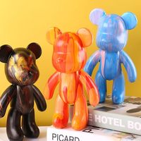 Kit de peinture d'ours fluide DIY-Ours en peluche artisanal créatif pour la décoration intérieure