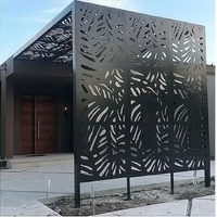 Potongan laser luar ruangan harga Pemandangan trellises panel logam aluminium dalam kayu kualitas pemandangan pintu desain pagar taman