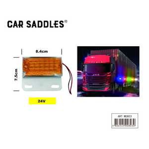 Luces Rectangulares Naranjas para Camiones, 24V, 8.4x7.5cm, para Vehículos Comerciales - Product Image 2