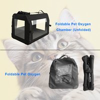 Cage d'atomisation pour animaux de compagnie Longfian, chambre d'inhalation d'oxygène pour chiots/chats, cage à oxygène dédiée à la médecine vétérinaire