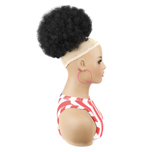 <span class=keywords><strong>Chignon</strong></span> africain moelleux à cordon avec perruque d'extension courte bouclée <span class=keywords><strong>africaine</strong></span> - Product Image 2
