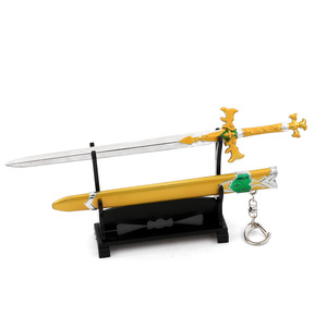 Épée jouet en alliage <span class=keywords><strong>de</strong></span> zinc, entièrement métallique, petite épée, <span class=keywords><strong>Sword</strong></span> <span class=keywords><strong>Art</strong></span> <span class=keywords><strong>Online</strong></span> Alicization Alice Synthesis Thirty Kanagi <span class=keywords><strong>Sword</strong></span>, 22 cm, 94 g, artisanat métallique - Product Image 1