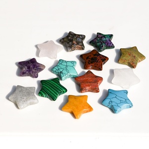 Venta al por Mayor <span class=keywords><strong>de</strong></span> Piedras Preciosas <span class=keywords><strong>de</strong></span> Cristal Natural en Forma <span class=keywords><strong>de</strong></span> Pentagrama, Accesorios <span class=keywords><strong>de</strong></span> Joyería HZ, Técnica <span class=keywords><strong>de</strong></span> Grabado, 26 mm, Cuarzo Rosa, Amatista, Jade Amarillo - Product Image 2